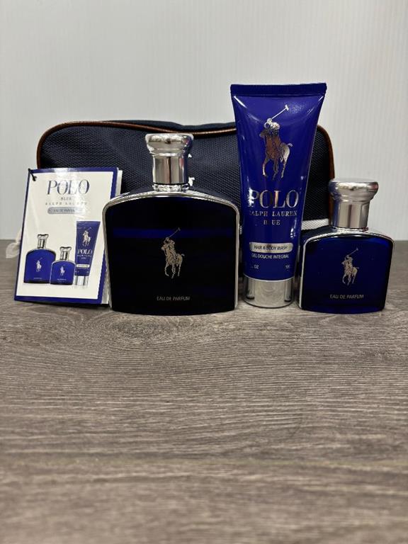 Polo Blue Eau de Parfum by Ralph Lauren 125ml spray 4pcs set